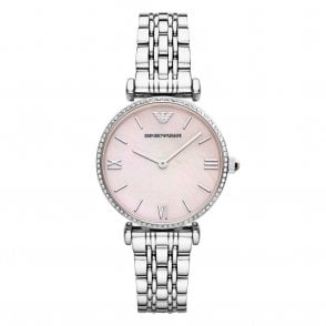 emporio armani ar5920 ladies white tazio watch